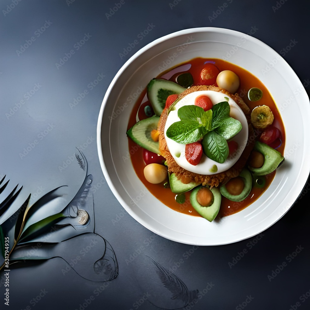 salad with tomato and basil salad with tomato and basil