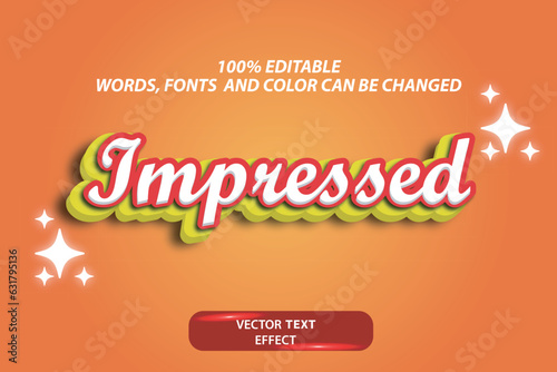 editable original vector text effect impressed fully customize font template