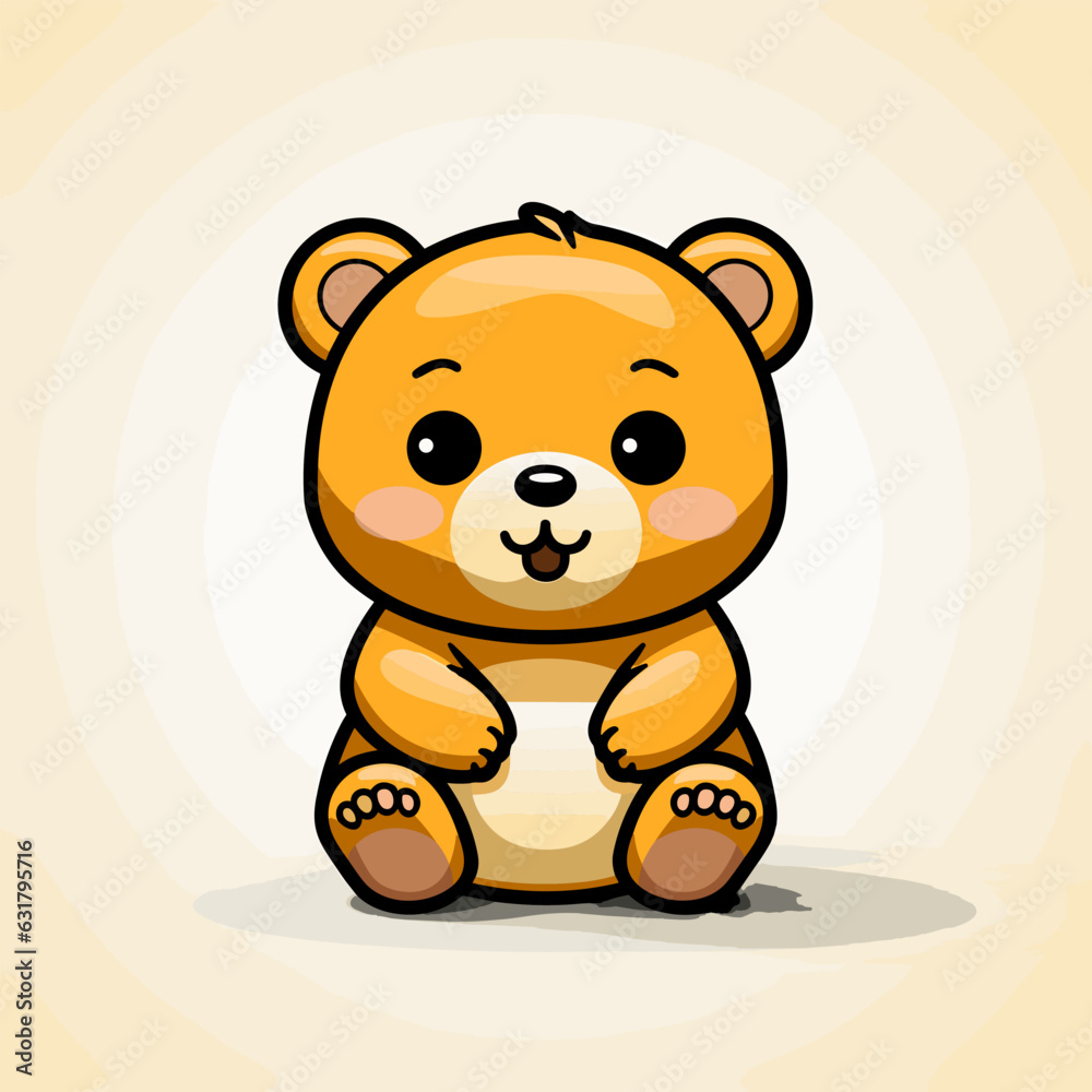Bear. Bear hand-drawn comic illustration. Cute vector doodle style cartoon illustration. Bear. Bear hand-drawn comic illustration. Cute vector doodle style cartoon illustration.