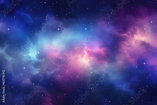 Colorful, stars and space background, universe wallpaper. Generative Ai. © annamaria