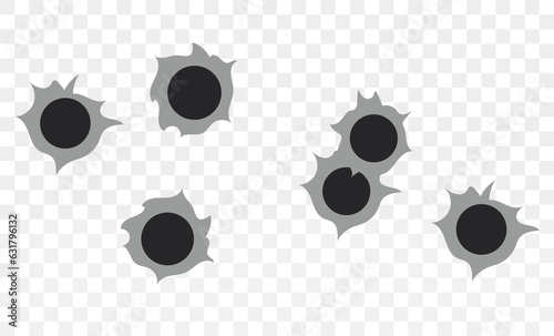 Bullet hole gun shoot target circle abstract concept. Vector flat graphic design illustration