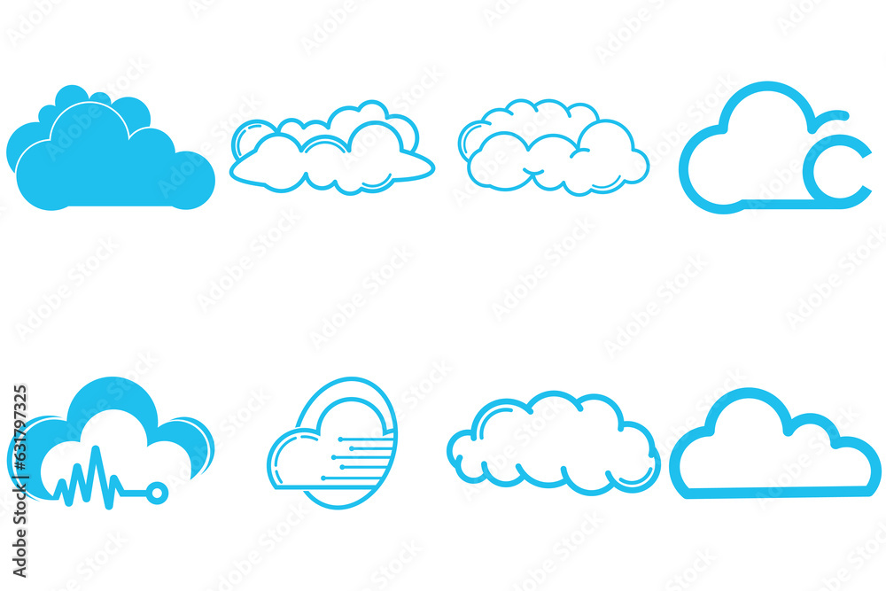 Cloud Logo, set, icon, vector design Template Cloud Logo, set, icon, vector design Template