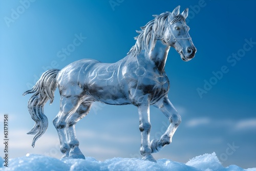a beautiful horse statue