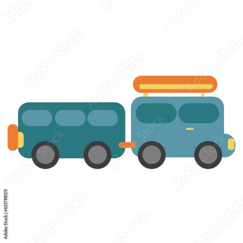 camping car illustration Vector