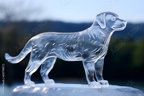 a beautiful dog statue