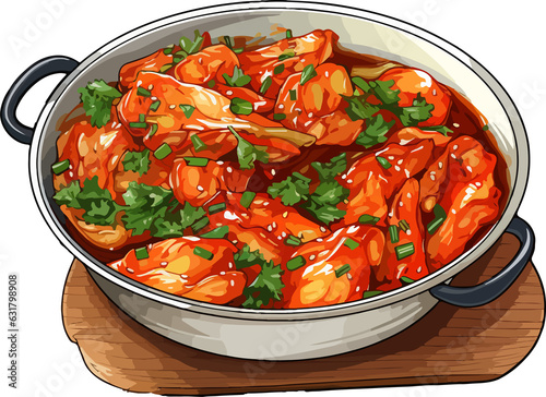 kimchi, food, color kimchi vector illustration