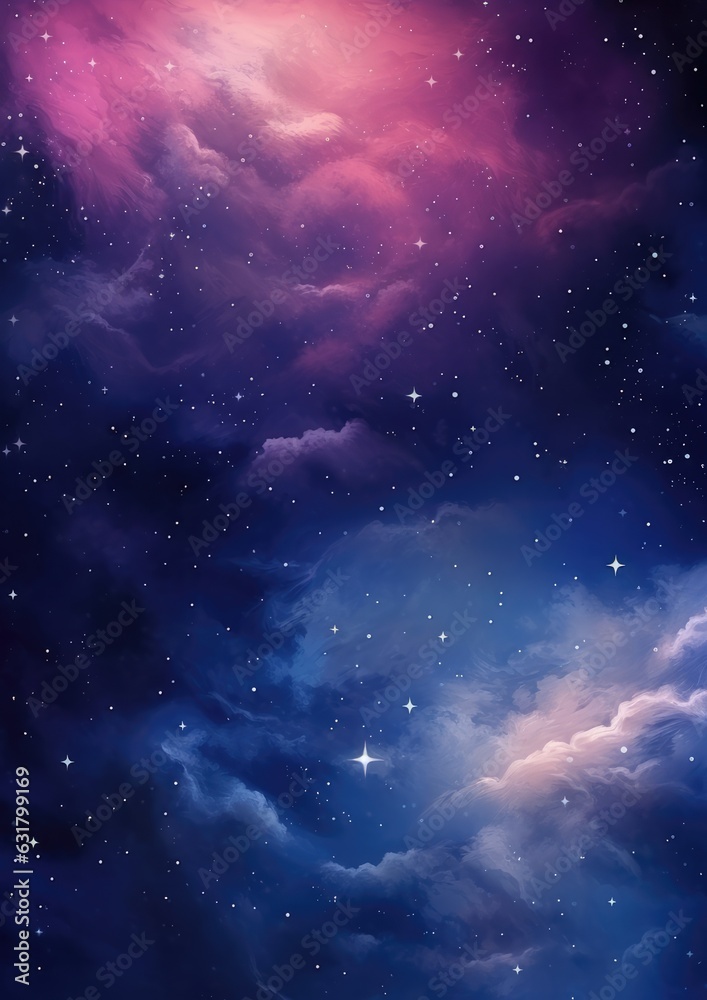 Colorful, stars and space background, universe wallpaper. Generative Ai.