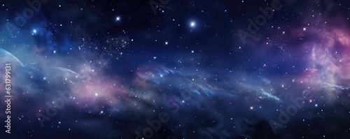 Colorful, stars and space background, panorama universe wallpaper panorama. Generative Ai.