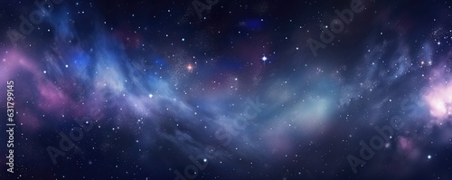 Colorful, stars and space background, panorama universe wallpaper panorama. Generative Ai. photo