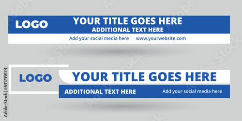 Abstract geometric lower third banner template design vector illustration