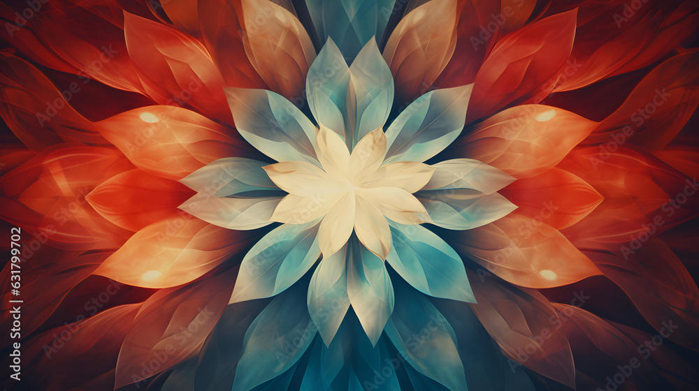 Symmetrical Flower Petal Closeup Symmetrical Flower Petal Closeup