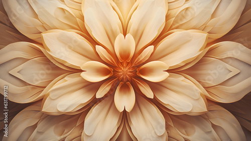 Symmetrical Flower Petal Closeup