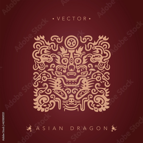 Asian dragon Chinese dragon totem pattern