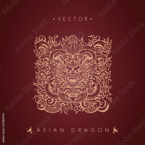 Asian dragon Chinese dragon totem pattern