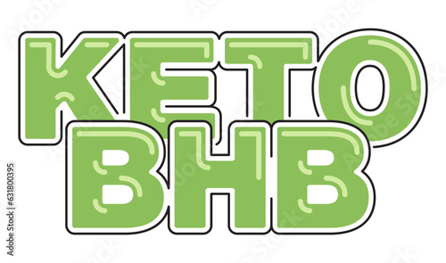 Keto BHB badge - ketogenic diet lettering