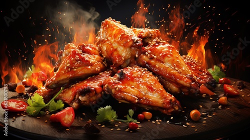 delicious spicy chicken wings