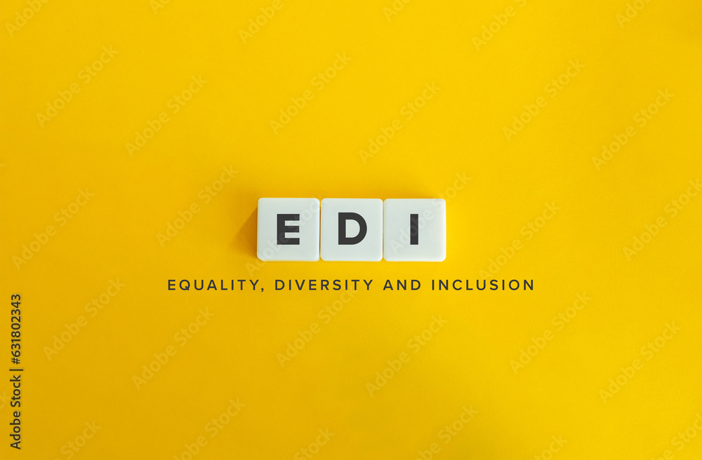EDI Strategy. Equality, Diversion and Inclusion Concept Image. - obrazy, fototapety, plakaty 