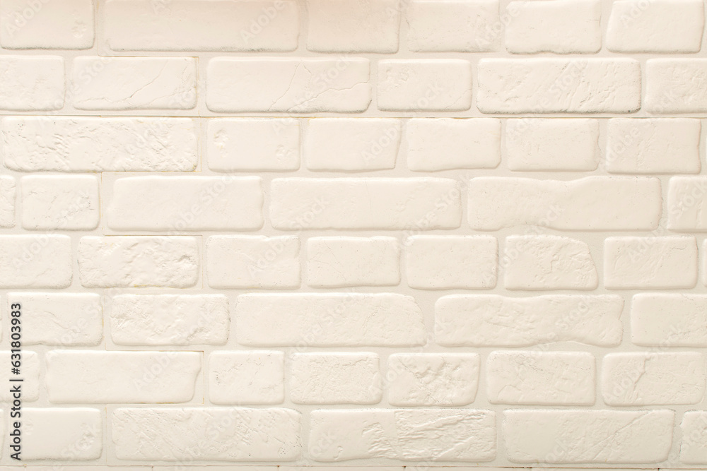 Fototapeta premium Brick wall texture. White brick wall background