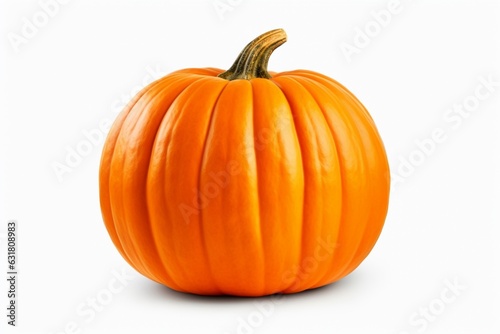 Pumpkin on white background, fresh produce, farm-to-table