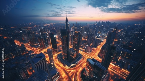 Modern city's skyline, Generated AI © Chetiwat