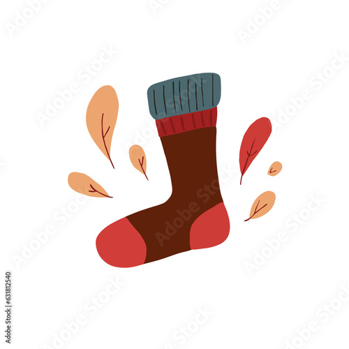 Embrace coziness with this charming illustration of a warm sock. Perfect for chilly days and nights. Stay snug and stylish.