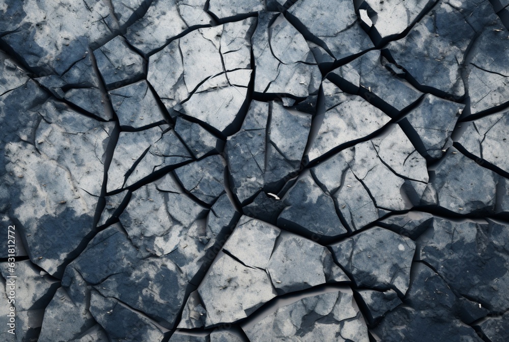 Fototapeta premium Cracked stone texture background. generative ai