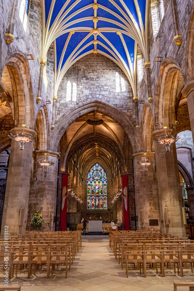 The stunning interiors of the St. Giles Cathedral, Edinburgh