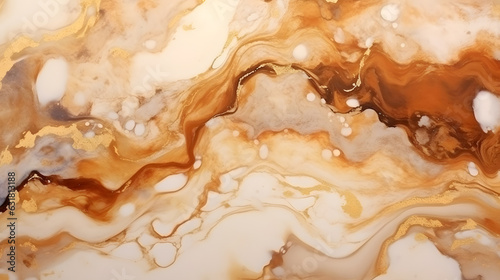 Generative AI : High resolution. Luxury abstract fluid art painting in alcohol ink technique, mixture of black, gray and gold paints. Imitation of marble stone cut, glowing golden veins. Tender and dr