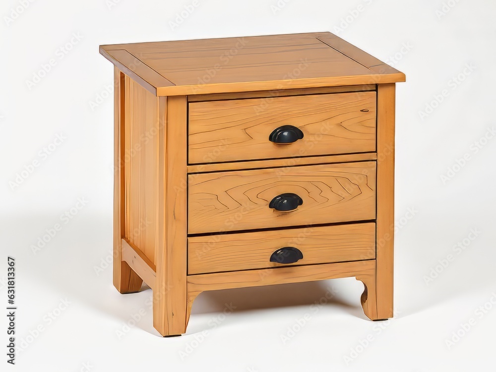 mesita de noche de madera sobre fondo blanco mesita de noche de madera sobre fondo blanco