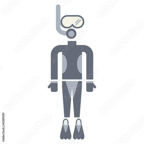 diving suit illustration vector