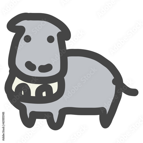 hippopotamus illustration vector