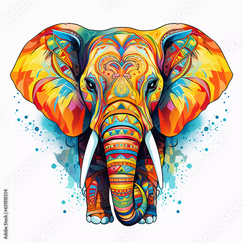 colorful elephant drawing  © Johannes