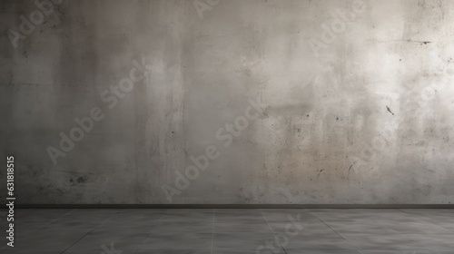 old antique concrete wall and grey concrete floor background
