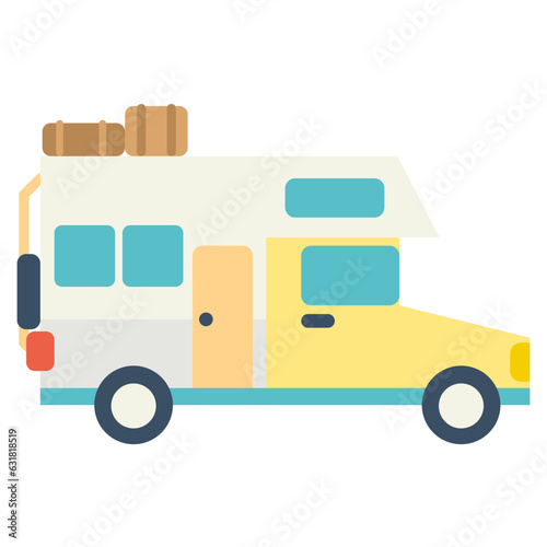 camping car illustration Vector