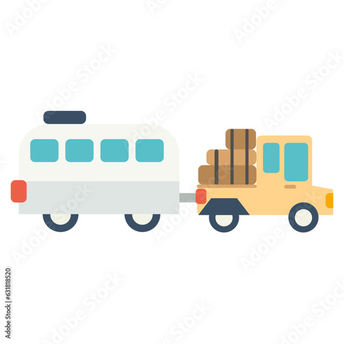 camping car illustration Vector