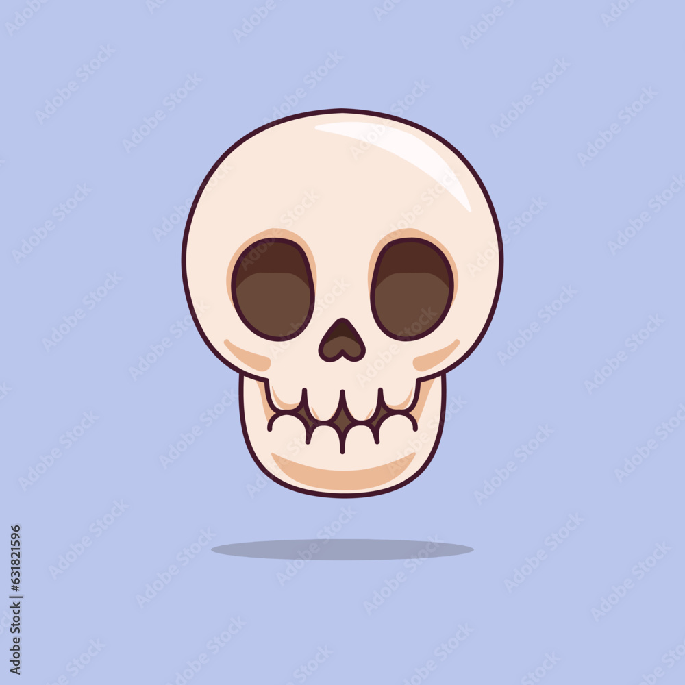 Fototapeta premium Cute Skull, Cute Skull Angry, Cute Balloon, cute Candle , Cute Skeleton