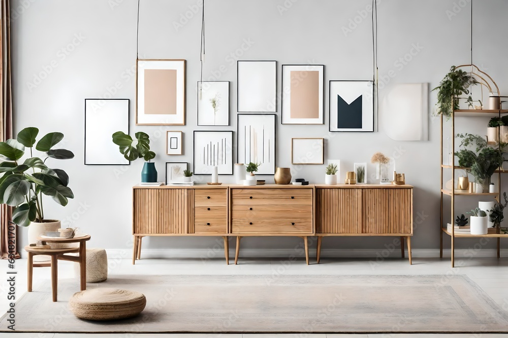 beautiful white frame mockup