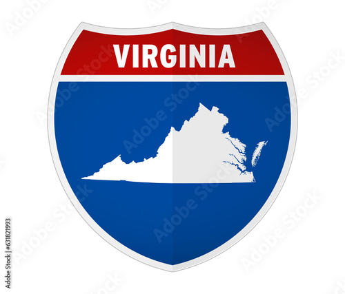 Virginia - Interstate road sign