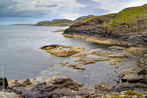 Scenic west coast of Scotland at Ardnamurchan peninsula