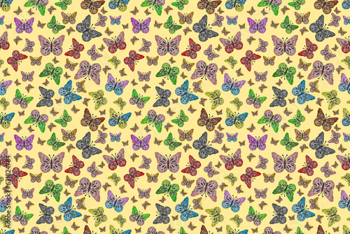 Seamless floral summer pattern background on pleasant colors.