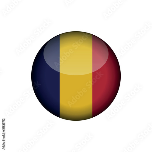 Free Download Chad Flag Circle Button Vector Template - GFXLoad