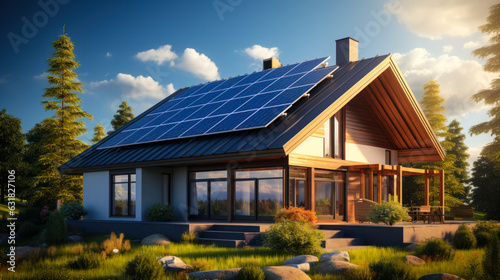 Eco-Friendly Living: Solar Panels on the House Roof