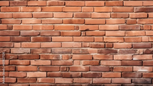 Close Up of a Brick Wall in light red Colors. Vintage Background 