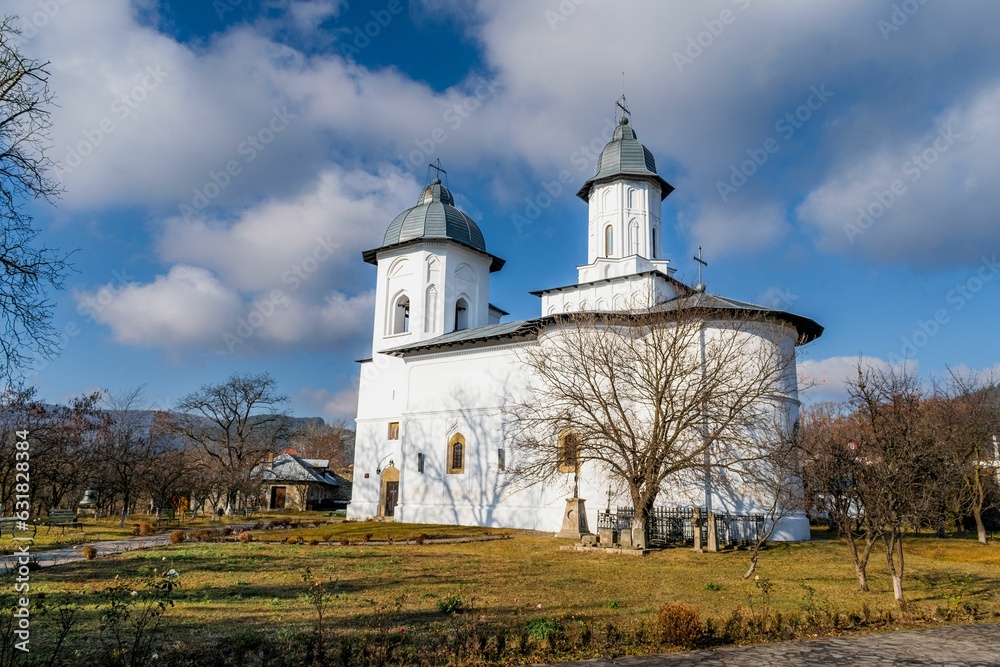 Beautiful shot of Raducanu Monastery in Targu Ocna, Romania