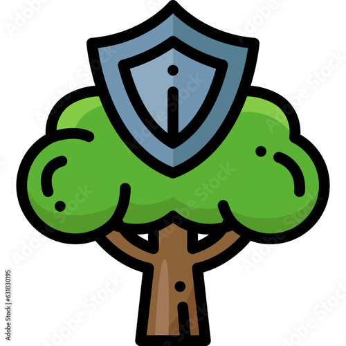 save nature filled outline icon
