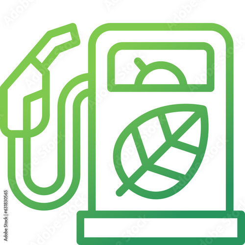 biofuel gradient line icon