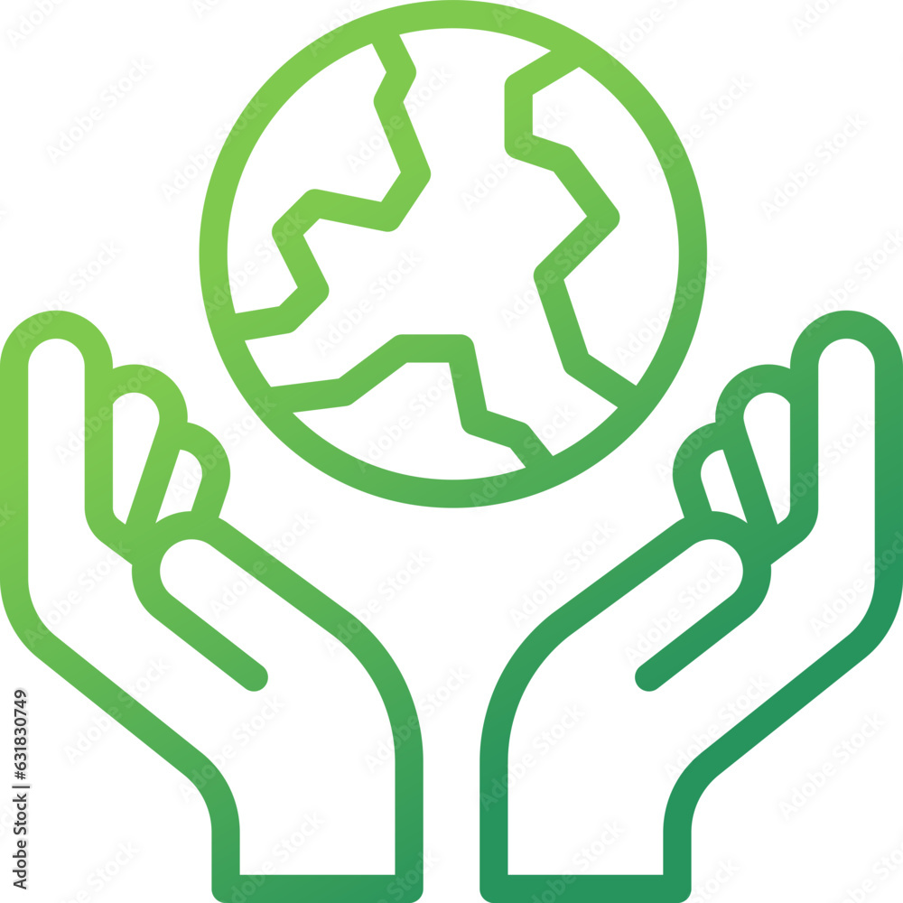 save the planet gradient line icon save the planet gradient line icon
