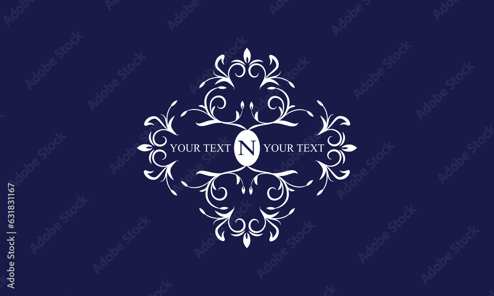 Luxury initial letter N logo concept. Monogram vector illustration