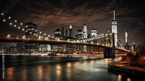 Captivating New York City Skyline Wallpaper, Generative AI