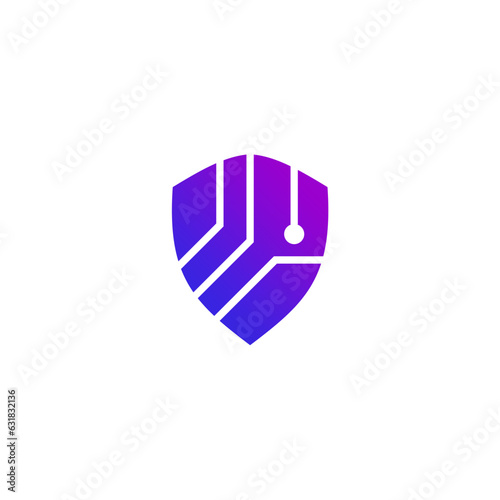 3d graphic of a symbol shield